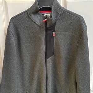IZOD Performx Men's Gray Zipper Front Active Jacket Size L Large